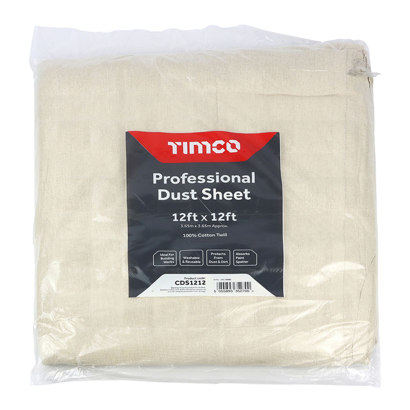 Cotton Dust Sheet 12' x 9'