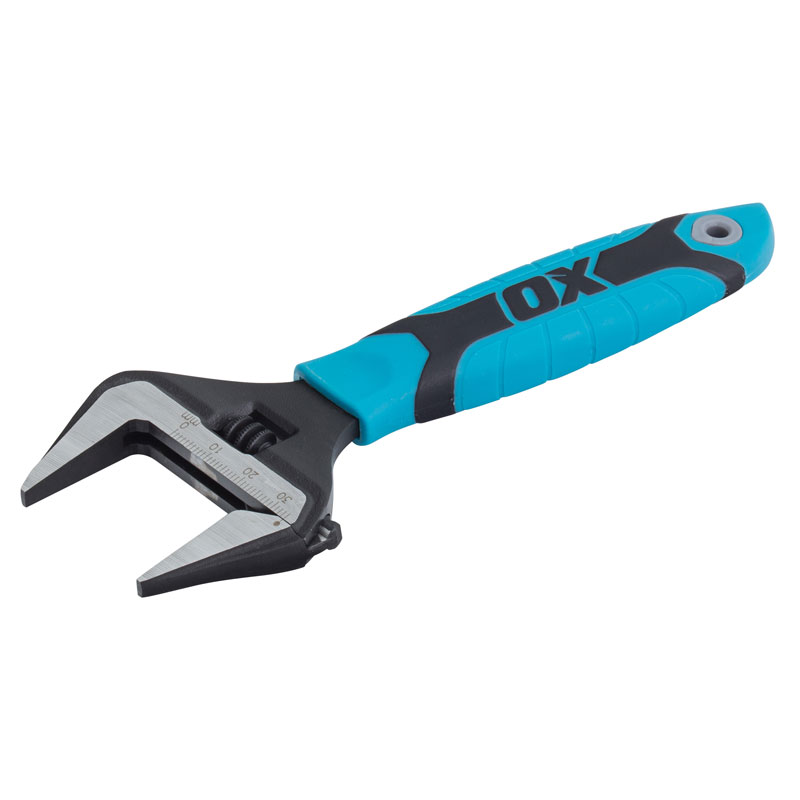 Ox Pro Series Adjustable Wrench x Wide Jaw